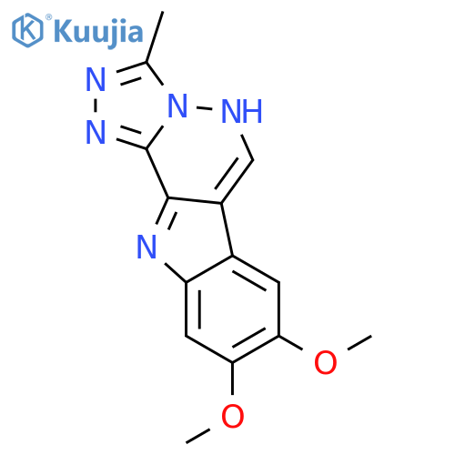 11H-1,2,4-Triazolo[4',3':2,3]pyridazino[4,5-b]indole,8,9-dimethoxy-3-methyl- structure