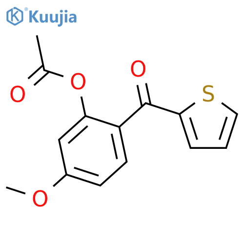 Methanone, [2-(acetyloxy)-4-methoxyphenyl]-2-thienyl- structure