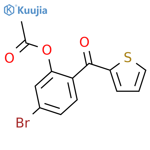 Methanone, [2-(acetyloxy)-4-bromophenyl]-2-thienyl- structure