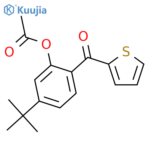 Methanone, [2-(acetyloxy)-4-(1,1-dimethylethyl)phenyl]-2-thienyl- structure