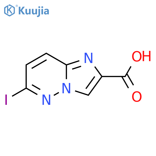 6-Iodoimidazo[1,2-b]pyridazine-2-carboxylic acid structure