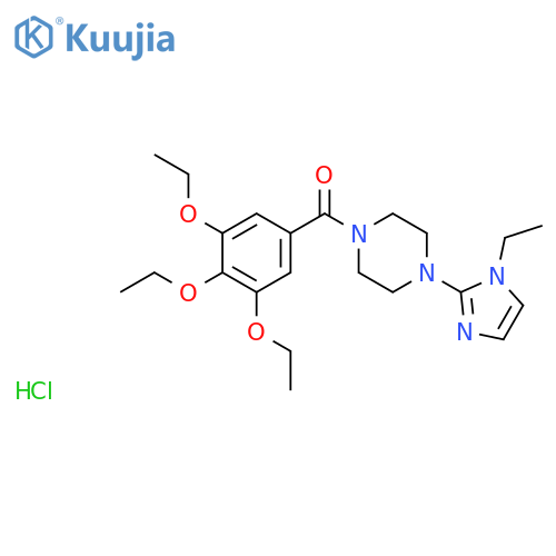 1-(1-ethyl-1H-imidazol-2-yl)-4-(3,4,5-triethoxybenzoyl)piperazine hydrochloride structure