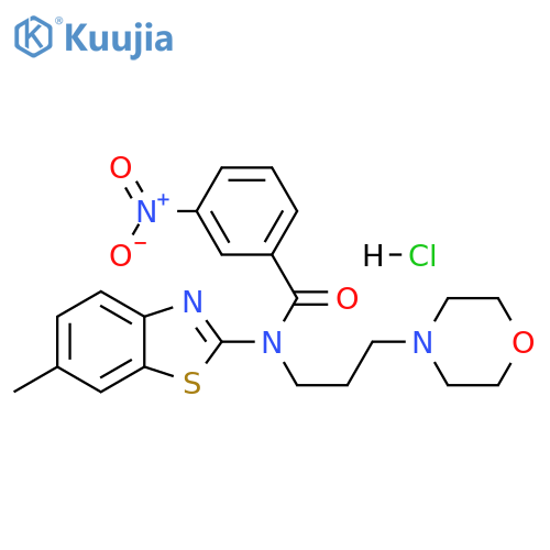 N-(6-methyl-1,3-benzothiazol-2-yl)-N-(3-morpholin-4-ylpropyl)-3-nitrobenzamide:hydrochloride structure