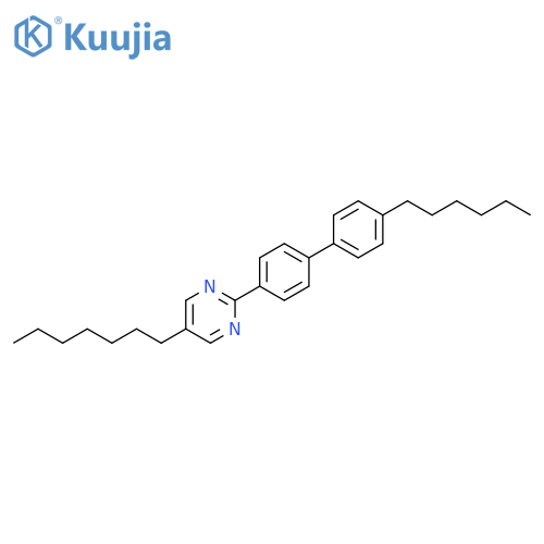 Pyrimidine, 5-heptyl-2-(4'-hexyl[1,1'-biphenyl]-4-yl)- structure