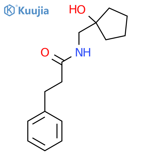 N-(1-hydroxycyclopentyl)methyl-3-phenylpropanamide structure