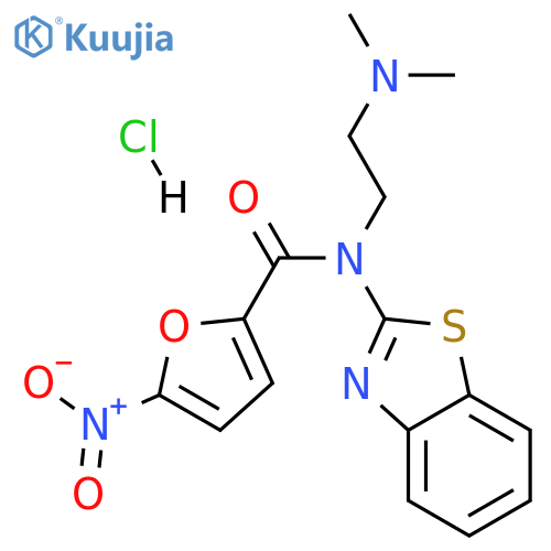 N-(1,3-benzothiazol-2-yl)-N-[2-(dimethylamino)ethyl]-5-nitrofuran-2-carboxamide hydrochloride structure