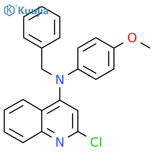N-Benzyl-2-chloro-N-(4-methoxyphenyl)quinolin-4-amine structure