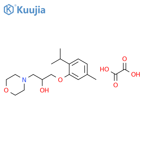 1-[5-methyl-2-(propan-2-yl)phenoxy]-3-(morpholin-4-yl)propan-2-ol; oxalic acid structure