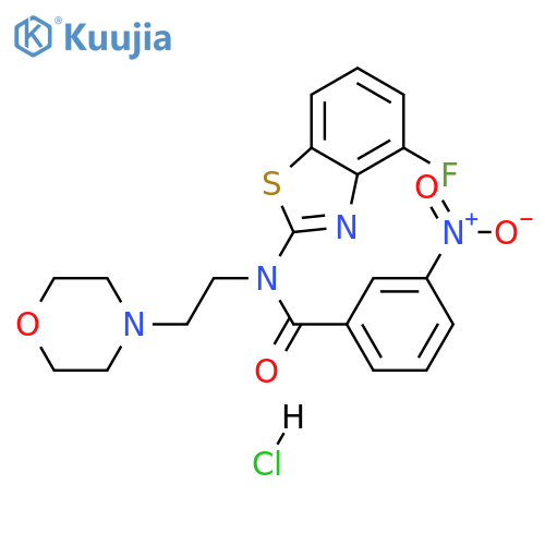 N-(4-fluoro-1,3-benzothiazol-2-yl)-N-[2-(morpholin-4-yl)ethyl]-3-nitrobenzamide hydrochloride structure