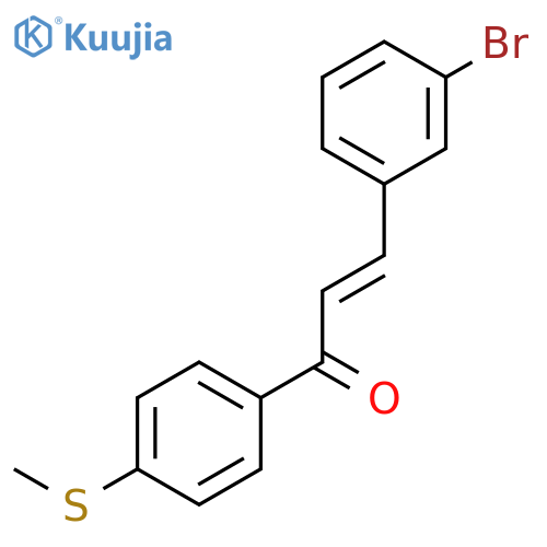 2-Propen-1-one, 3-(3-bromophenyl)-1-[4-(methylthio)phenyl]- structure