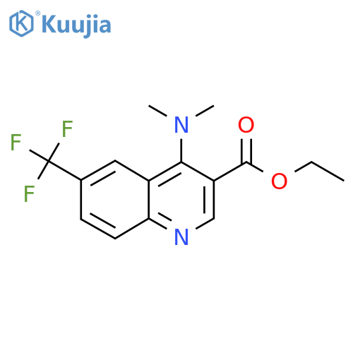 Ethyl 4-(dimethylamino)-6-(trifluoromethyl)quinoline-3-carboxylate structure