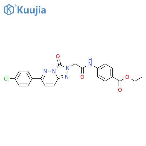 ethyl 4-{2-6-(4-chlorophenyl)-3-oxo-2H,3H-1,2,4triazolo4,3-bpyridazin-2-ylacetamido}benzoate structure