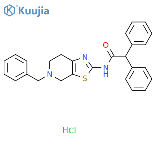 N-{5-benzyl-4H,5H,6H,7H-[1,3]thiazolo[5,4-c]pyridin-2-yl}-2,2-diphenylacetamide hydrochloride structure