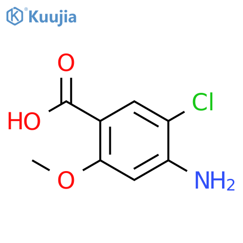 4-amino-5-chloro-2-methoxybenzoic acid structure