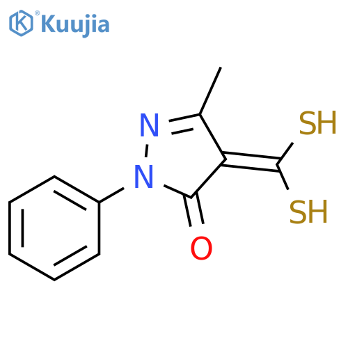 3H-Pyrazol-3-one,4-(dimercaptomethylene)-2,4-dihydro-5-methyl-2-phenyl- structure