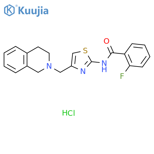 2-fluoro-N-{4-(1,2,3,4-tetrahydroisoquinolin-2-yl)methyl-1,3-thiazol-2-yl}benzamide hydrochloride structure