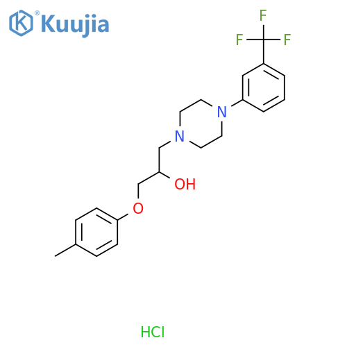 1-(p-Tolyloxy)-3-(4-(3-(trifluoromethyl)phenyl)piperazin-1-yl)propan-2-ol hydrochloride structure