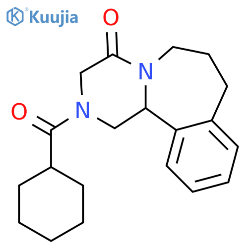Pyrazino[2,1-a][2]benzazepin-4(1H)-one,2-(cyclohexylcarbonyl)-2,3,6,7,8,12b-hexahydro- structure