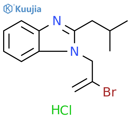 1-(2-bromoprop-2-en-1-yl)-2-(2-methylpropyl)-1H-1,3-benzodiazole hydrochloride structure