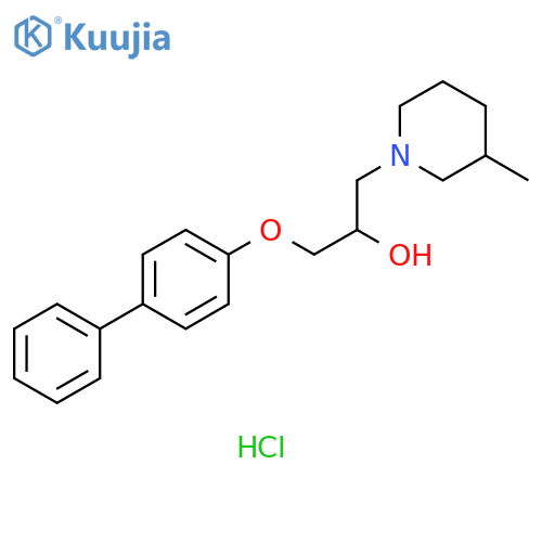 1-{1,1'-biphenyl-4-yloxy}-3-(3-methylpiperidin-1-yl)propan-2-ol hydrochloride structure