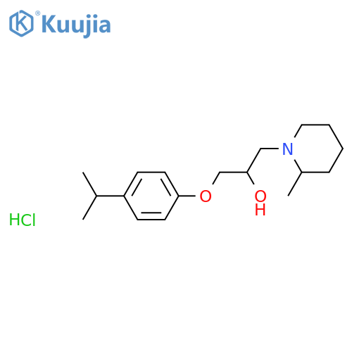 1-(2-methylpiperidin-1-yl)-3-4-(propan-2-yl)phenoxypropan-2-ol hydrochloride structure