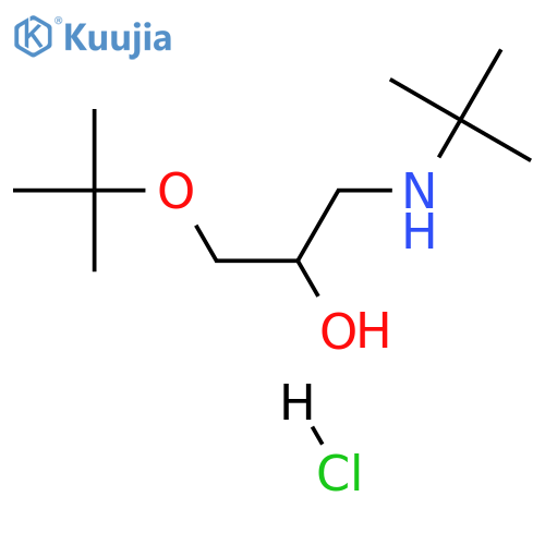3-(tert-butoxy)-2-hydroxypropyl(tert-butyl)amine hydrochloride structure