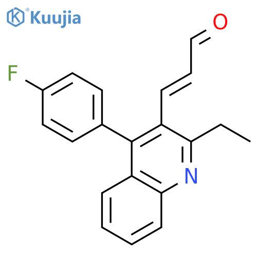 2-Propenal, 3-[2-ethyl-4-(4-fluorophenyl)-3-quinolinyl]- structure