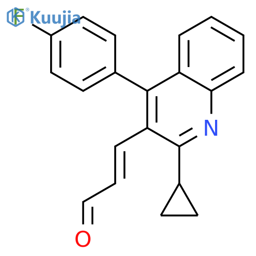 (E)-3-(2-Cyclopropyl-4-(4-fluorophenyl)quinolin-3-yl)acrylaldehyde structure