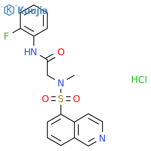 N-(2-fluorophenyl)-2-(N-methylisoquinoline-5-sulfonamido)acetamide hydrochloride structure