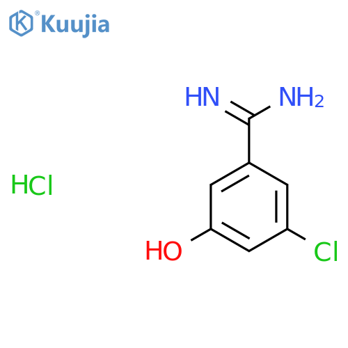 3-Chloro-5-hydroxybenzenecarboximidamide hydrochloride structure