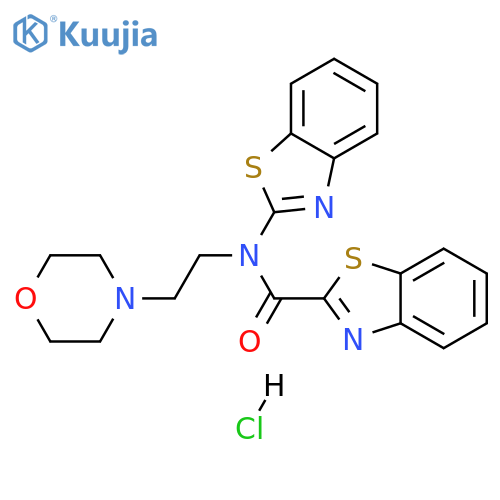 N-(1,3-benzothiazol-2-yl)-N-[2-(morpholin-4-yl)ethyl]-1,3-benzothiazole-2-carboxamide hydrochloride structure