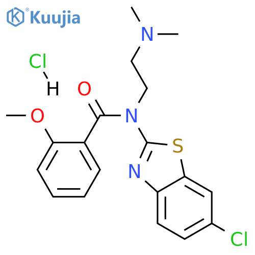 N-(6-chloro-1,3-benzothiazol-2-yl)-N-[2-(dimethylamino)ethyl]-2-methoxybenzamide hydrochloride structure