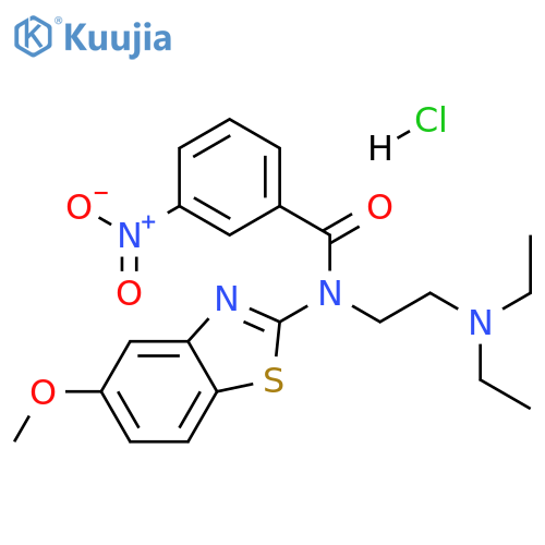 N-[2-(diethylamino)ethyl]-N-(5-methoxy-1,3-benzothiazol-2-yl)-3-nitrobenzamide hydrochloride structure