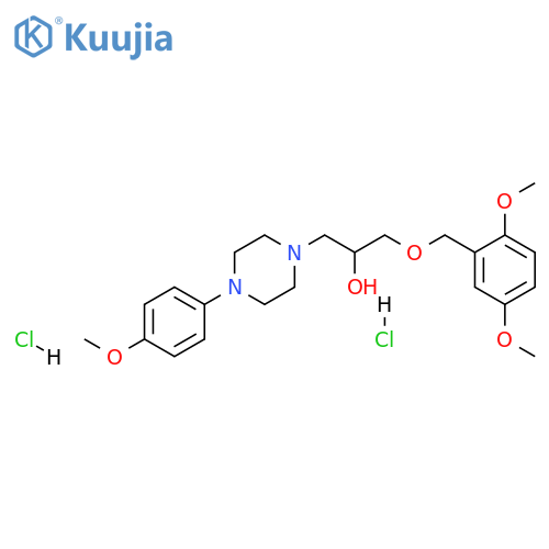 1-[(2,5-dimethoxyphenyl)methoxy]-3-[4-(4-methoxyphenyl)piperazin-1-yl]propan-2-ol dihydrochloride structure