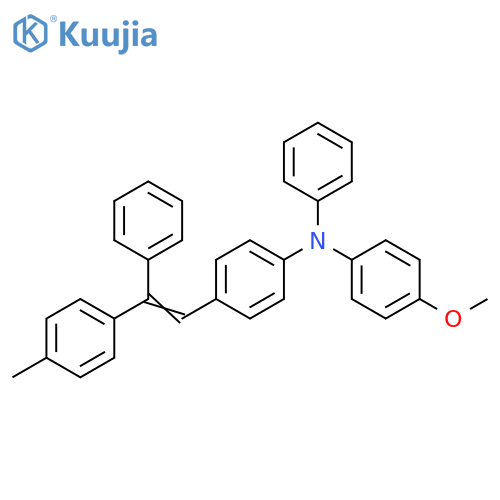 Benzenamine,4-methoxy-N-[4-[2-(4-methylphenyl)-2-phenylethenyl]phenyl]-N-phenyl- structure