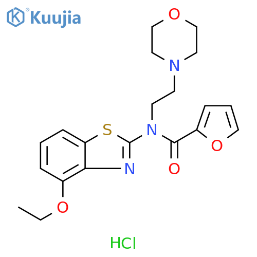 N-(4-ethoxy-1,3-benzothiazol-2-yl)-N-[2-(morpholin-4-yl)ethyl]furan-2-carboxamide hydrochloride structure