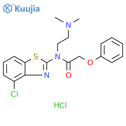 N-(4-chloro-1,3-benzothiazol-2-yl)-N-[2-(dimethylamino)ethyl]-2-phenoxyacetamide hydrochloride structure