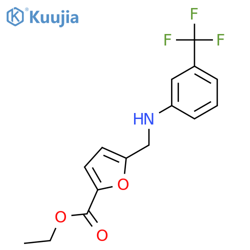 5-[(3-Trifluoromethyl-phenylamino)-methyl]-furan-2-carboxylic acid ethyl ester structure