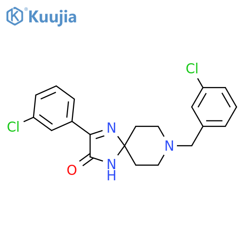 3-(3-chlorophenyl)-8-[(3-chlorophenyl)methyl]-1,4,8-triazaspiro[4.5]dec-3-en-2-one structure