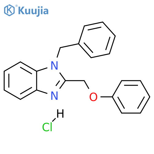 1-benzyl-2-(phenoxymethyl)-1H-1,3-benzodiazole hydrochloride structure