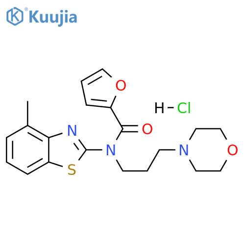 N-(4-methyl-1,3-benzothiazol-2-yl)-N-[3-(morpholin-4-yl)propyl]furan-2-carboxamide hydrochloride structure