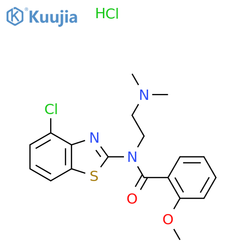 N-(4-chloro-1,3-benzothiazol-2-yl)-N-[2-(dimethylamino)ethyl]-2-methoxybenzamide hydrochloride structure