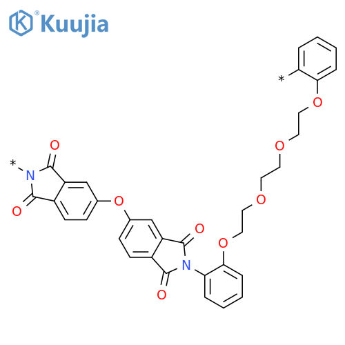 Poly[(1,3-dihydro-1,3-dioxo-2H-isoindole-2,5-diyl)oxy(1,3-dihydro-1,3-dioxo-2H-isoindole-5,2-diyl)phenyleneoxy-1,2-ethanediyloxy-1,2-ethanediyloxy-1,2-ethanediyloxyphenylene] structure