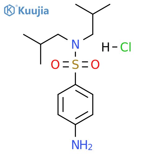 4-amino-N,N-bis(2-methylpropyl)benzene-1-sulfonamide hydrochloride structure