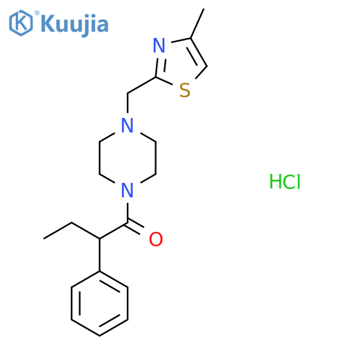 1-{4-(4-methyl-1,3-thiazol-2-yl)methylpiperazin-1-yl}-2-phenylbutan-1-one hydrochloride structure