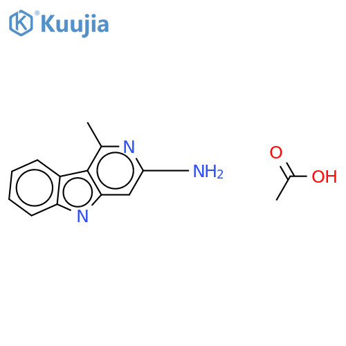 3-Amino-1-methyl-5H-pyrido4,3-bindole-13C2,15N Acetate structure