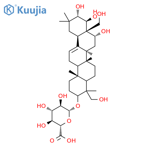 b-D-Glucopyranosiduronic acid, (3b,4a,16b,21b,22a)-16,21,22,23,28-pentahydroxyolean-12-en-3-yl structure
