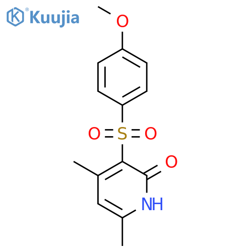 3-(4-Methoxy-benzenesulfonyl)-4,6-dimethyl-1H-pyridin-2-one structure