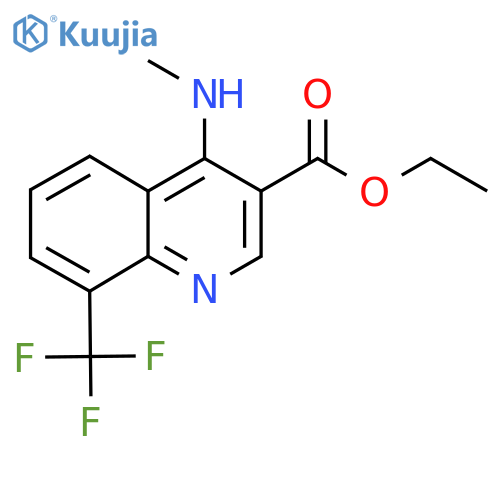 Ethyl 4-(methylamino)-8-(trifluoromethyl)quinoline-3-carboxylate structure