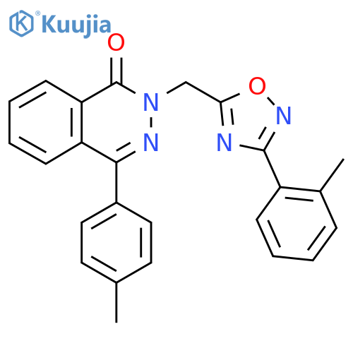 4-(4-methylphenyl)-2-{[3-(2-methylphenyl)-1,2,4-oxadiazol-5-yl]methyl}-1,2-dihydrophthalazin-1-one structure